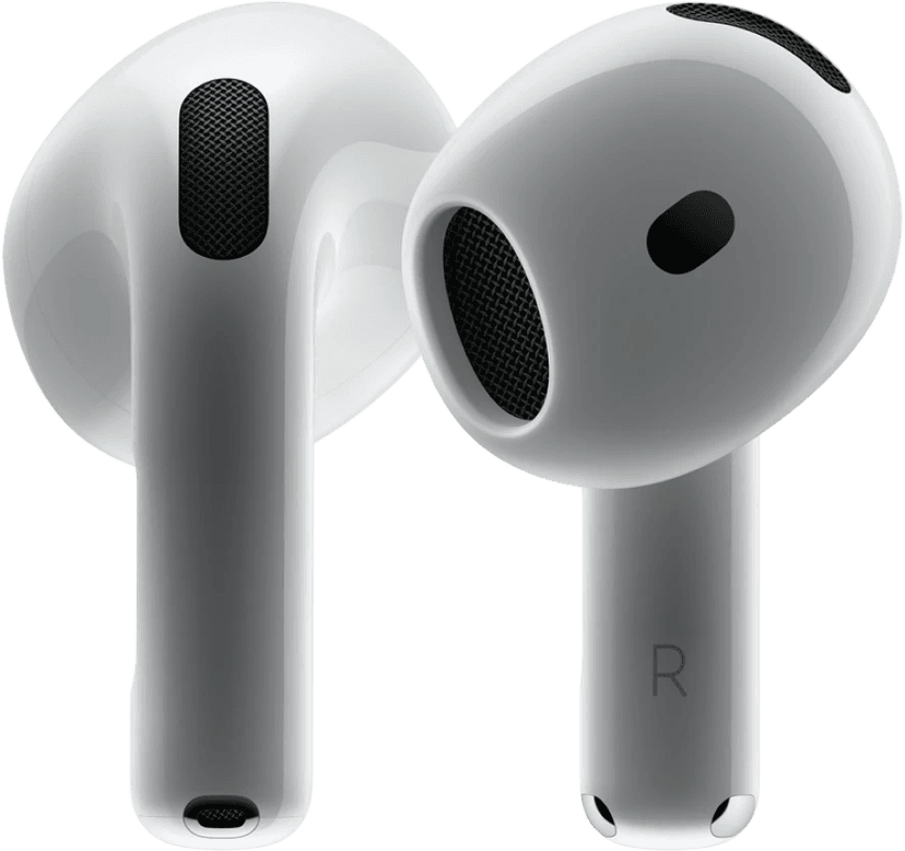 Wireless earbuds in their charging case